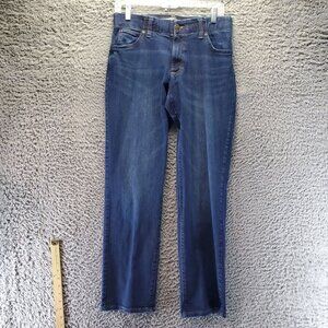 Lee Jeans Mens 30x32 Blue Straight Taper Denim Classic 5-Pocket Style